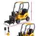 Kids Forklift Ride On Car with Working Mast Lift & Remote Control | Safety Yellow