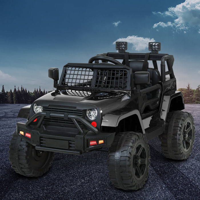Jeep Inspired Kids Ride On Car with Remote Control | Stealth Black