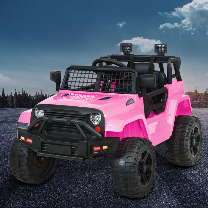 Jeep Inspired Kids Ride On Car with Remote Control | Pink Panther