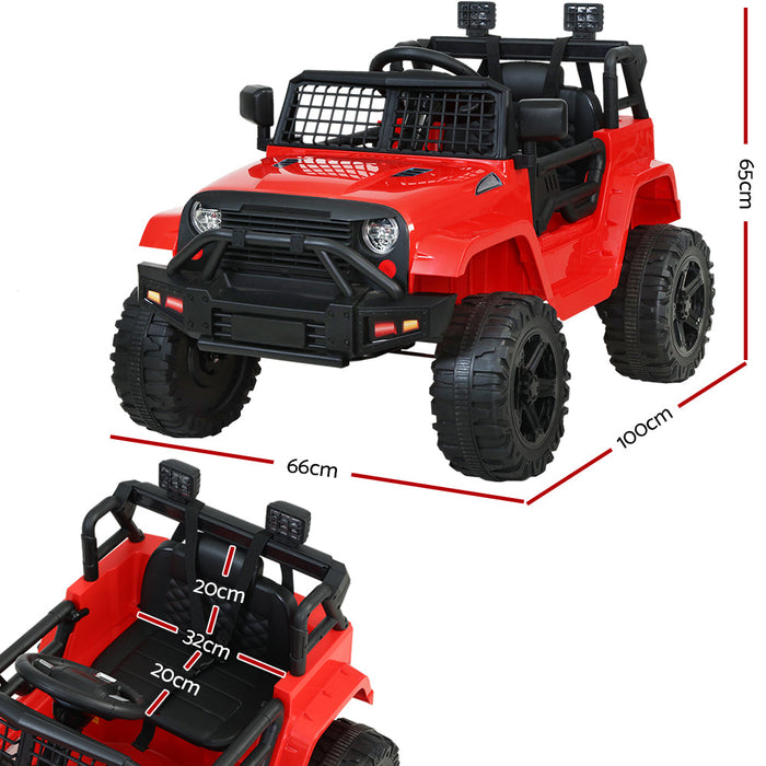 Jeep Inspired Kids Ride On Car with Remote Control | Raging Red
