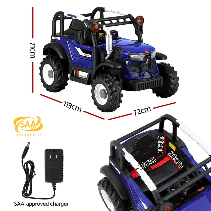 Super Buggy Inspired Kids Ride On Car with Remote Control | Glacier Blue & Black