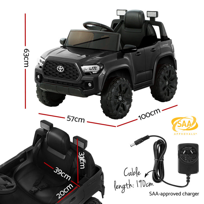 Toyota Tacoma Officially Licensed Off Road Kids Ride On Car with Remote Control | Black