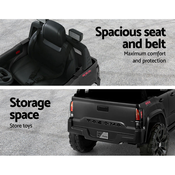 Toyota Tacoma Officially Licensed Off Road Kids Ride On Car with Remote Control | Black