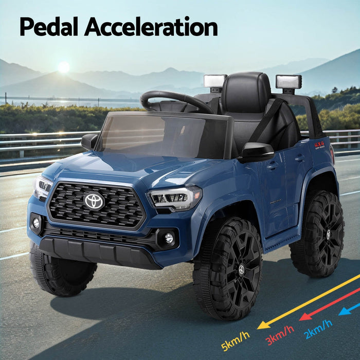 Toyota Tacoma Officially Licensed Off Road Kids Ride On Car with Remote Control | Winter Blue