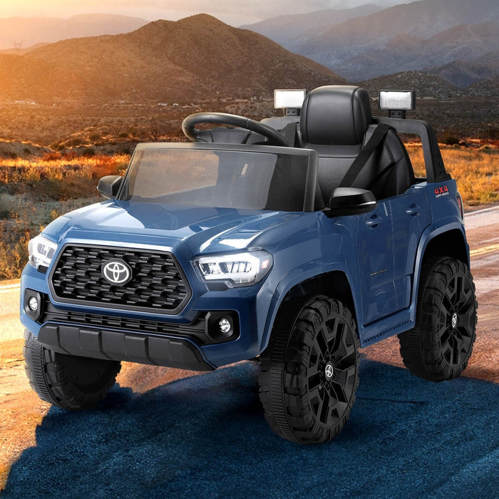 Toyota Tacoma Officially Licensed Off Road Kids Ride On Car with Remote Control | Winter Blue