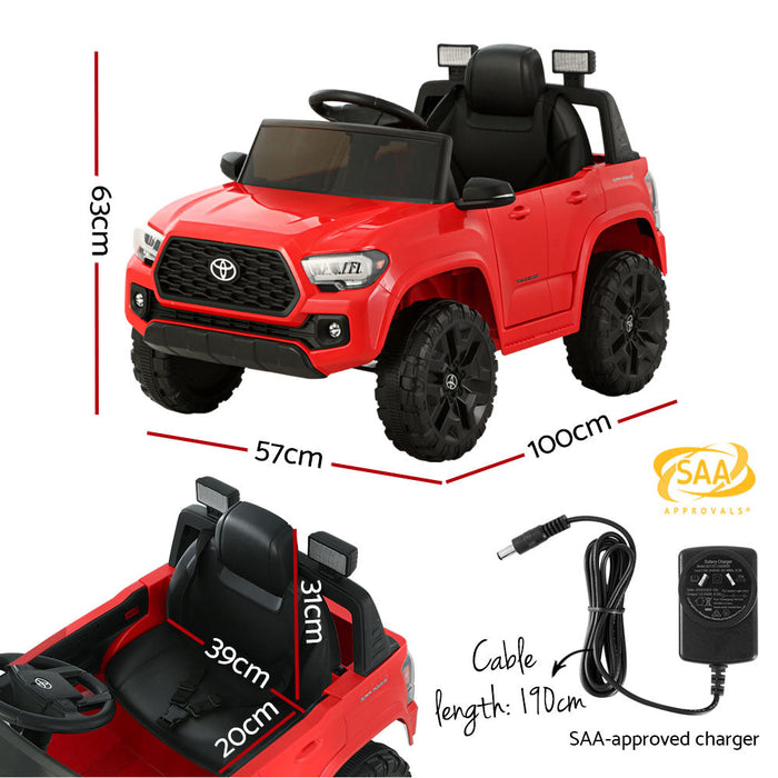 Toyota Tacoma Officially Licensed Off Road Kids Ride On Car with Remote Control | Red