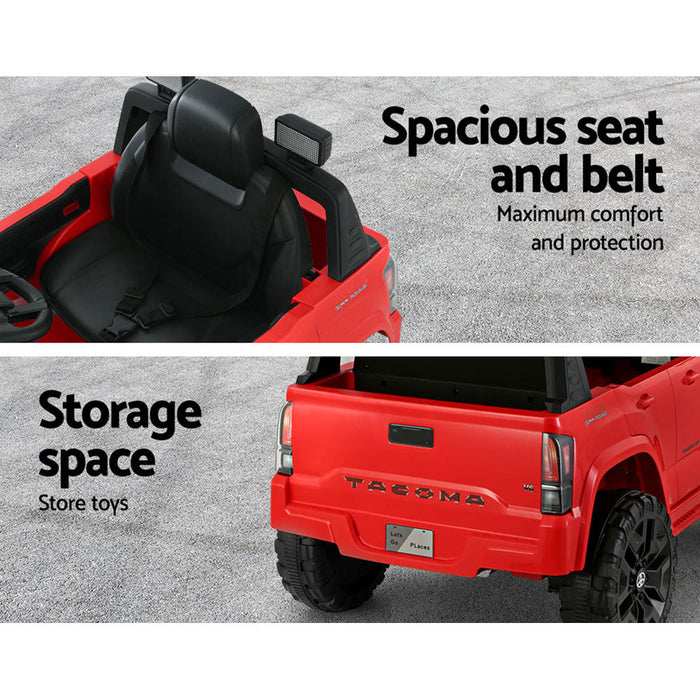 Toyota Tacoma Officially Licensed Off Road Kids Ride On Car with Remote Control | Red