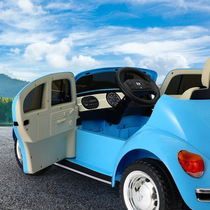 Volkswagon VW Beetle Officially Licensed Kids Ride On Car with Remote Control | Ocean Blue