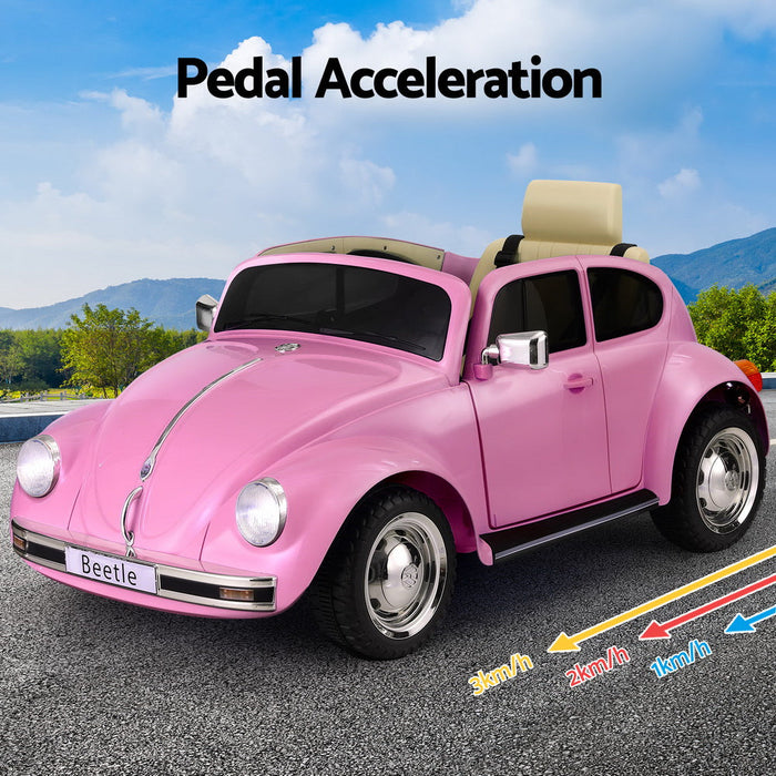  Volkswagon VW Beetle Officially Licensed Kids Ride On Car with Remote Control | Pink to the max