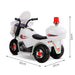 Police Inspired Kids Ride On Motorcycle | White