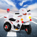 Police Inspired Kids Ride On Motorcycle | White