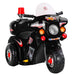 Police Inspired Kids Ride On Motorcycle | Black (Limited Edition)