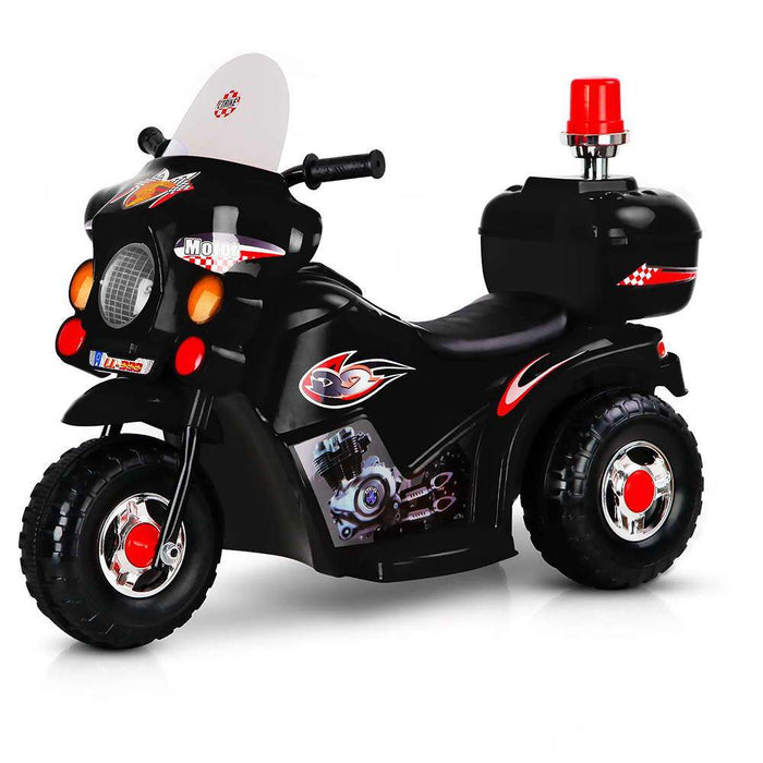 Police Inspired Kids Ride On Motorcycle | Black (Limited Edition)