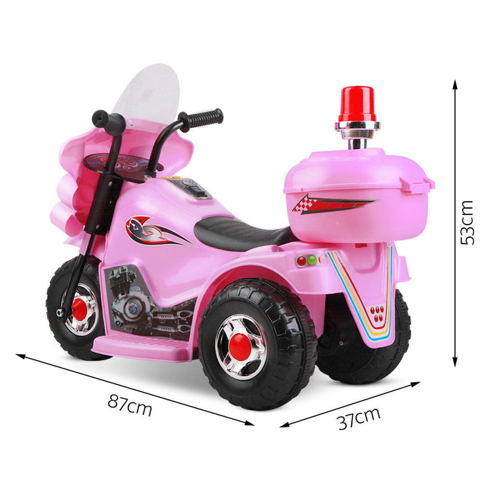 Police Inspired Kids Ride On Motorcycle | Pink