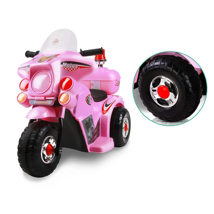 Police Inspired Kids Ride On Motorcycle | Pink
