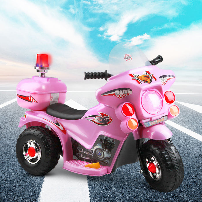 Police Inspired Kids Ride On Motorcycle | Pink