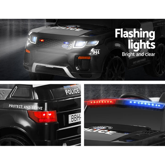 Range Rover 911 Police Inspired Kids Ride On Car with Remote Control | Black