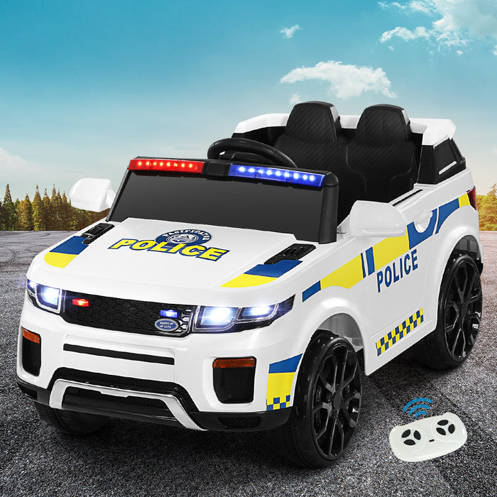 Range Rover Europol Police Inspired Kids Ride On Car with Remote Control | White