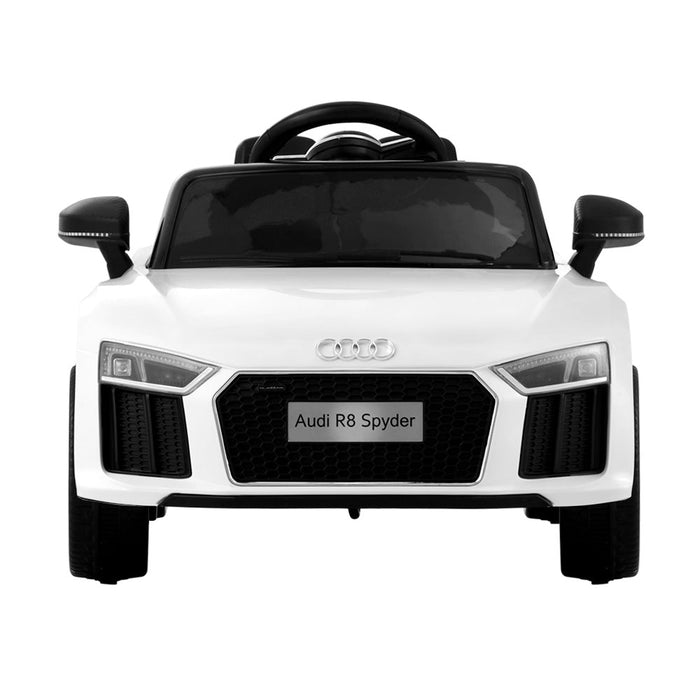 Audi R8 Spyder Licensed Kids Ride On Car with Remote Control | White