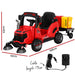 Street Cleaning Inspired Kids Ride On Car Truck with Rotating Brushes & Remote Control | Rubbish Collection Red