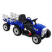 Tractor with Detachable Trailer Kids Ride On Electric Car | Royal Blue