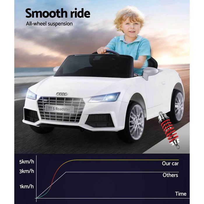 Audi TT RS Roadster Licensed Kids Ride On Car | Black