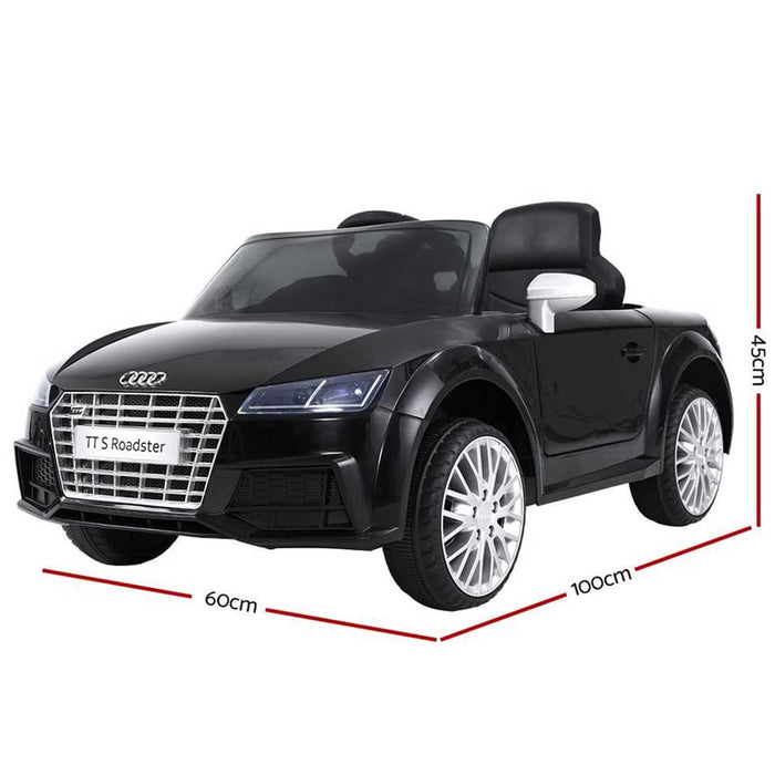 Audi TT RS Roadster Licensed Kids Ride On Car | Black