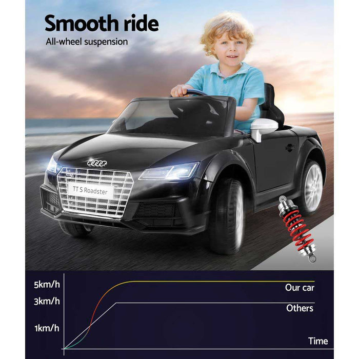 Audi TT RS Roadster Licensed Kids Ride On Car | Black
