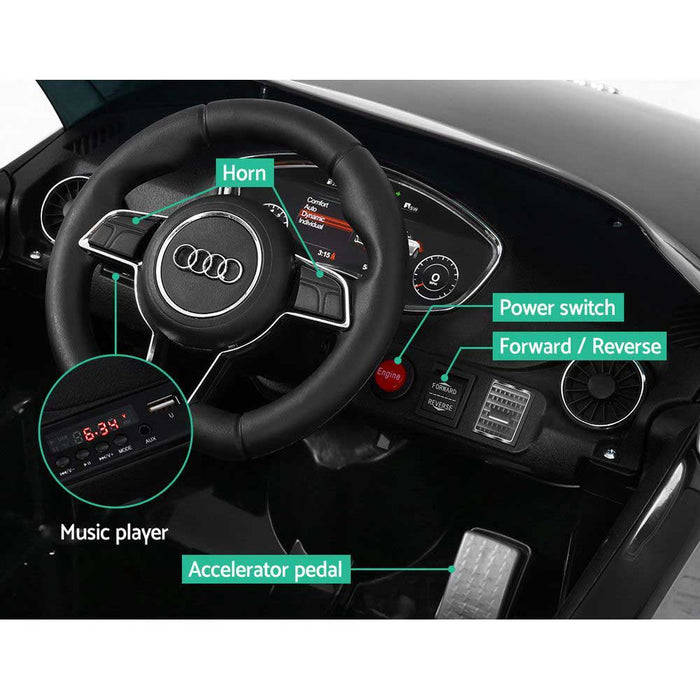 Audi TT RS Roadster Licensed Kids Ride On Car | Black