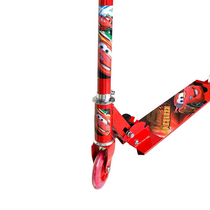 Foldable, Portable & Height Adjustable Kids DISNEY CARS Scooter | Red