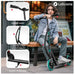 LaScooter Foldable, Portable & Height Adjustable Kids, Teen or Adult 2 Wheel Scooter | Black & Aqua