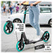 LaScooter Foldable, Portable & Height Adjustable Kids, Teen or Adult 2 Wheel Scooter | Purple Plum