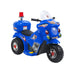 Police Inspired Kids Ride On Motorcycle | Blue