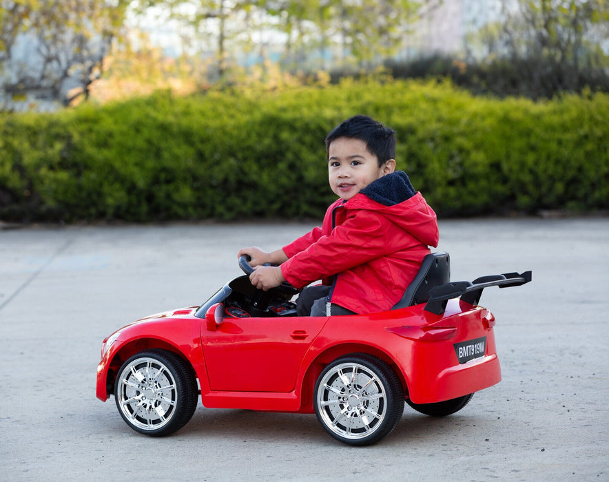 Mercedes Benz Inspired Kids Ride On Car with Remote Control | Candy Apple Red