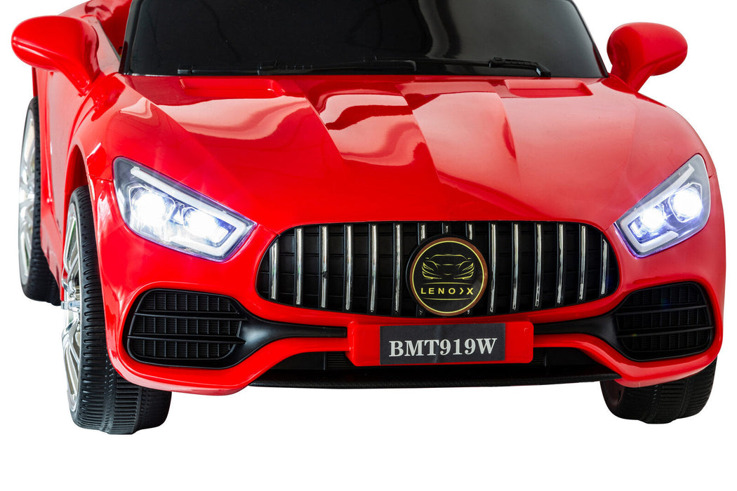 Mercedes Benz Inspired Kids Ride On Car with Remote Control | Candy Apple Red
