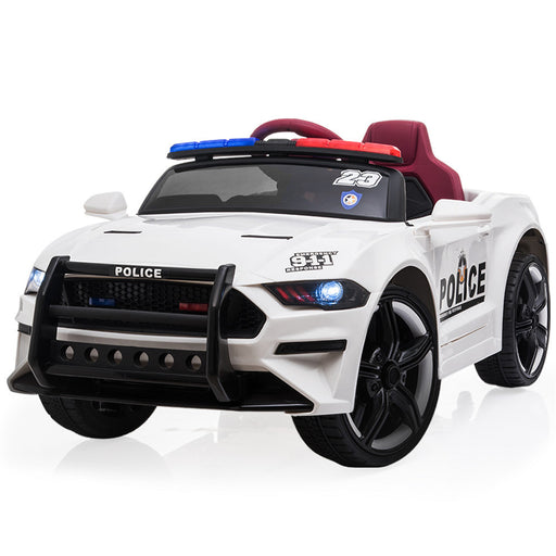 Ford Mustang GT350 Police Inspired Kids Ride On Car White