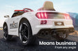 Ford Mustang GT350 Police Inspired Kids Ride On Car White