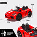 Lamborghini Inspired Kids Ride On Car with Parental Remote Control Rossa Red