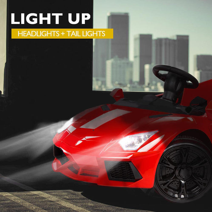 Lamborghini Inspired Kids Ride On Car with Parental Remote Control Rossa Red