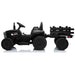 Tractor with Detachable Trailer Kids Ride On Electric Car with Remote Control | Jet Black