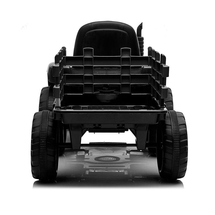 Tractor with Detachable Trailer Kids Ride On Electric Car with Remote Control | Jet Black