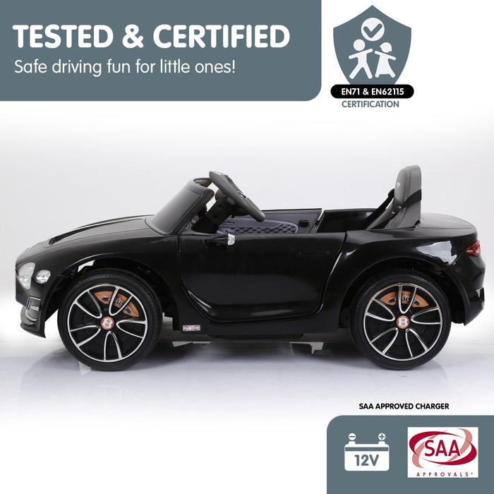 Bentley Inspired Kids Ride On Car with Remote Control | Black