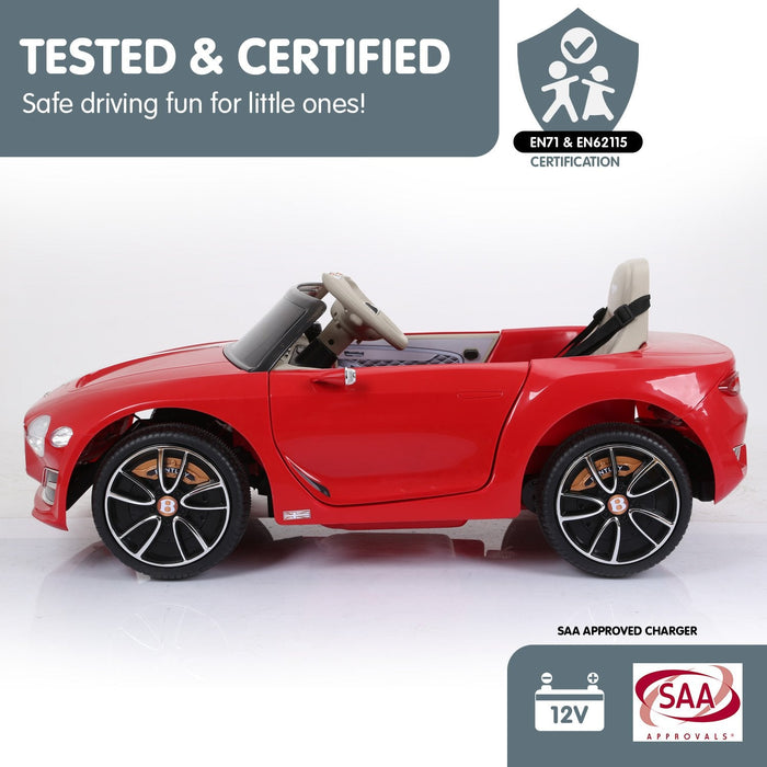 Bentley Inspired Kids Ride On Car with Remote Control | Red