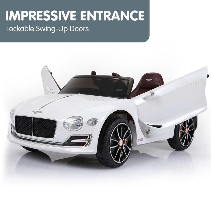 Bentley Inspired Kids Ride On Car with Remote Control | White