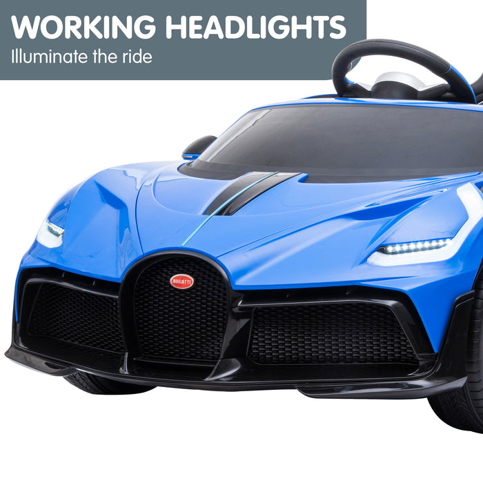 Officially Licensed Bugatti Divo Kids Premium Ride On Car with Remote Control | French Racing Blue