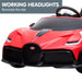 Officially Licensed Bugatti Divo Kids Premium Ride On Car with Remote Control | Light Red