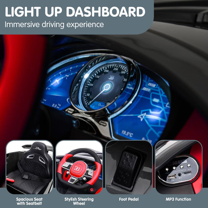 Officially Licensed Bugatti Divo Kids Premium Ride On Car with Remote Control | Light Red