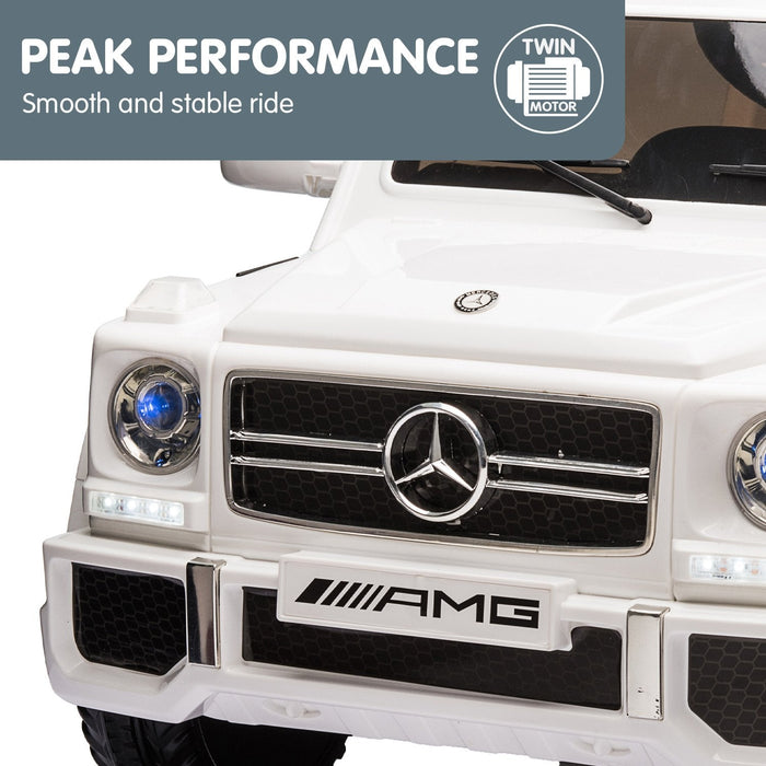 Mercedes Benz G65 AMG Licensed Kids Ride On Car with Remote Control | White