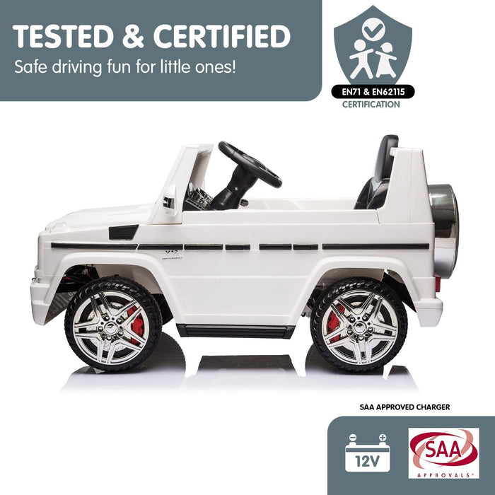 Mercedes Benz G65 AMG Licensed Kids Ride On Car with Remote Control | White