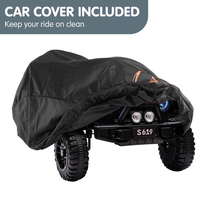 Toyota Jeep Inspired Kids Ride On Car with Remote Control & Detachable Shovel | Raven Black